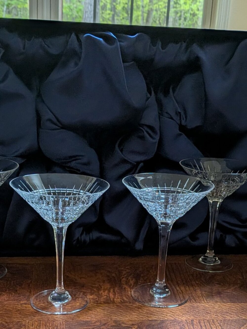 Faberge' Crown Clear Martini Glasses